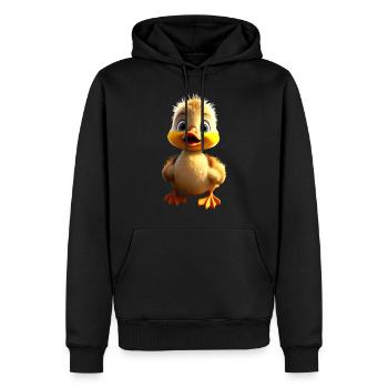 Canard Mignon Bébé Canard Poussin Canetons Canetons - Sweat à capuche Premium bio Homme - noir - Devant - Nico (187cm)