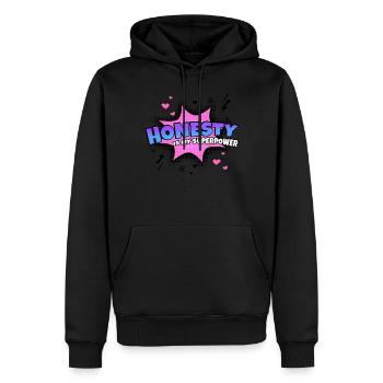 Ehrlichkeit Ist Meine Superkraft Eigenschaft - Männer Premium Bio Hoodie - Schwarz - Vorne - Nico (187cm)