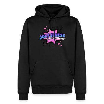 Joy Is My Superpower Trait - Men’s Premium Organic Hoodie - black - Front - Nico (187cm)