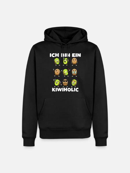 Kiwi Fruit Kiwiholic - Men’s Premium Organic Hoodie - black