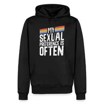 Lesbian Gifts - Männer Premium Bio Hoodie - Schwarz - Vorne - Nico (187cm)