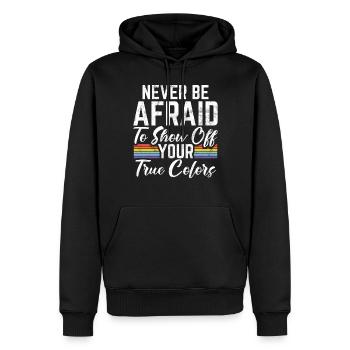 Lesbian Gifts - Männer Premium Bio Hoodie - Schwarz - Vorne - Nico (187cm)