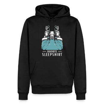 Wendigo Chemise de nuit préférée - Sweat à capuche Premium bio Homme - noir - Devant - Nico (187cm)