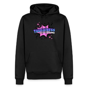 Toleranz Ist Meine Superkraft Eigenschaft - Männer Premium Bio Hoodie - Schwarz - Vorne - Nico (187cm)