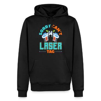 Indoor-laser-tag-party-outfit lasertag - Männer Premium Bio Hoodie - Schwarz - Vorne - Nico (187cm)