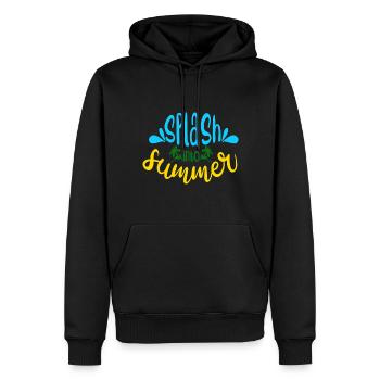Planschen Sie in den Sommer - Männer Premium Bio Hoodie - Schwarz - Vorne - Nico (187cm)