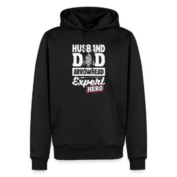 Arrowhead Hunter Archery Arrowhead - Men’s Premium Organic Hoodie - black - Front - Nico (187cm)