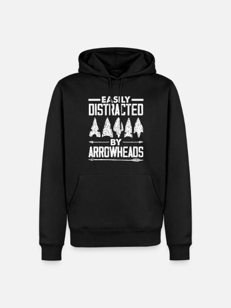 Arrowhead Hunter Archery Arrowhead - Men’s Premium Organic Hoodie - black