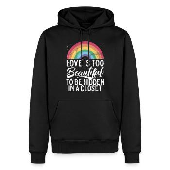 Lesbian Gifts - Männer Premium Bio Hoodie - Schwarz - Vorne - Nico (187cm)