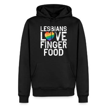Lesbian Gifts - Männer Premium Bio Hoodie - Schwarz - Vorne - Nico (187cm)