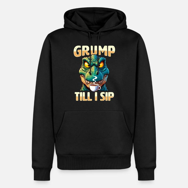 Dinosaure Trex avec - Sweat à capuche Premium bio Homme - noir