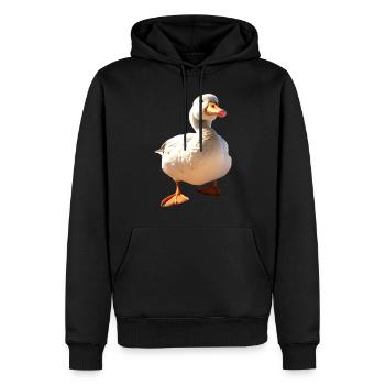 Gans Gänseküken Küken Süße Gans Ente Kleine Gänse - Männer Premium Bio Hoodie - Schwarz - Vorne - Nico (187cm)