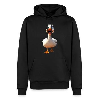 Gans Gänseküken Küken Süße Gans Ente Kleine Gänse - Männer Premium Bio Hoodie - Schwarz - Vorne - Nico (187cm)