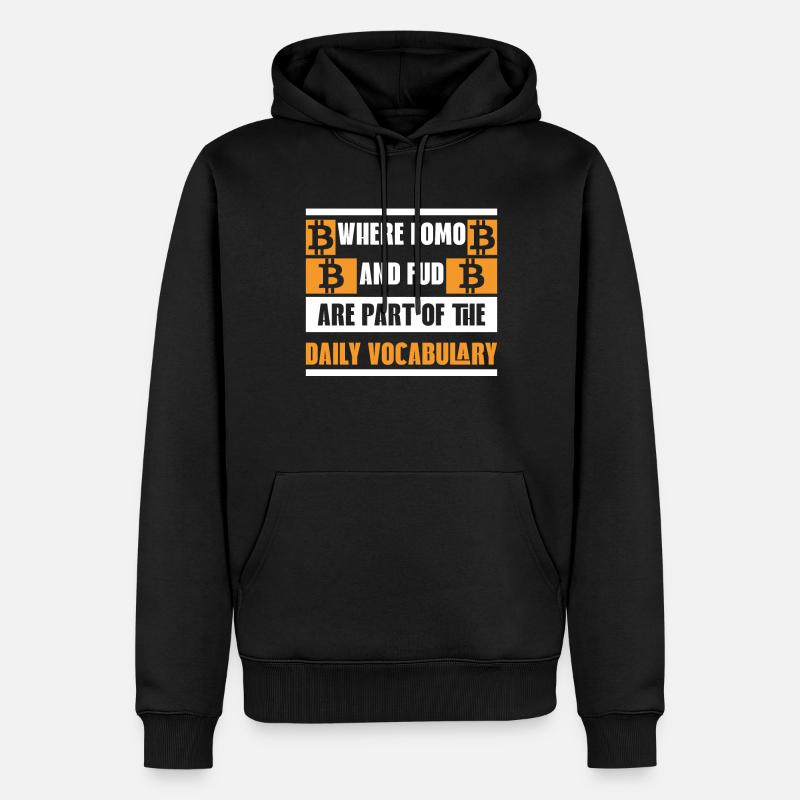 Bitcoin-Kryptowährungsgeld BTC-Kryptomünze - Männer Premium Bio Hoodie - Schwarz