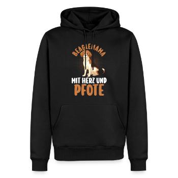 Hund Beagle - Männer Premium Bio Hoodie - Schwarz - Vorne - Nico (187cm)