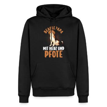 Hund Hundepapa Vater Beaglepapa Beagle - Männer Premium Bio Hoodie - Schwarz - Vorne - Nico (187cm)