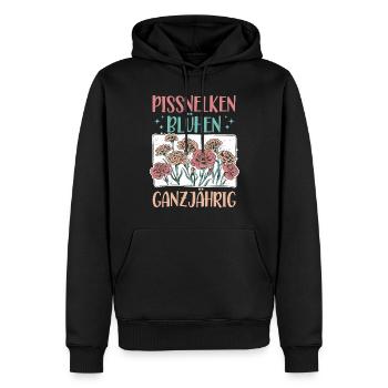 Pissnelken Blühen Ganzjährig, Lustiger Sarkasmus - Männer Premium Bio Hoodie - Schwarz - Vorne - Nico (187cm)