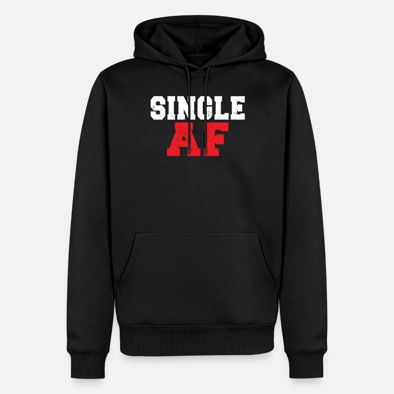 Single Gift - Männer Premium Bio Hoodie - Schwarz
