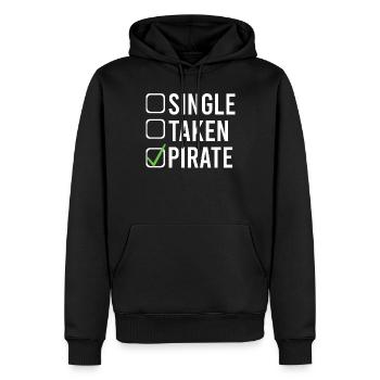 Single Gift - Männer Premium Bio Hoodie - Schwarz - Vorne - Nico (187cm)