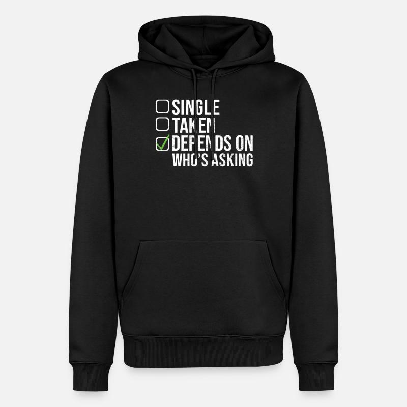 Single Gift - Männer Premium Bio Hoodie - Schwarz