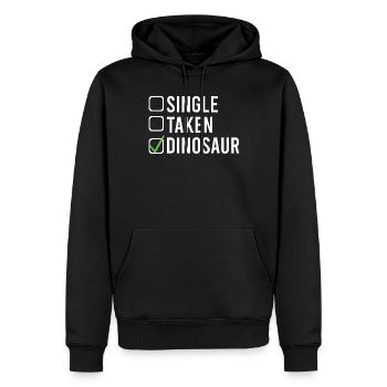 Single Gift - Männer Premium Bio Hoodie - Schwarz - Vorne - Nico (187cm)