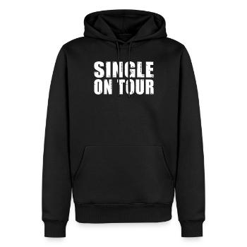 Single Gift - Männer Premium Bio Hoodie - Schwarz - Vorne - Nico (187cm)