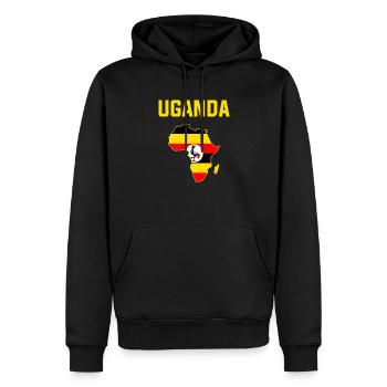 Uganda flag, american ugandan - Männer Premium Bio Hoodie - Schwarz - Vorne - Nico (187cm)