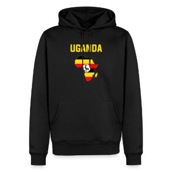 Uganda flag, american ugandan - Männer Premium Bio Hoodie - Schwarz - Vorne - Nico (187cm)