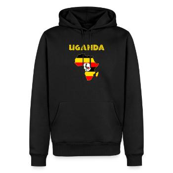 Uganda flag, american ugandan - Männer Premium Bio Hoodie - Schwarz - Vorne - Nico (187cm)