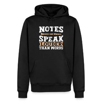 Clarinettiste Clarinette Jouant de la basse - Sweat à capuche Premium bio Homme - noir - Devant - Nico (187cm)