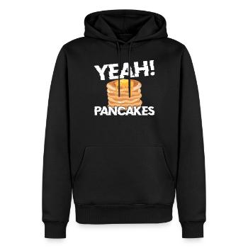 Pancake Lover Kids Yeah! Pancakes - Sweat à capuche Premium bio Homme - noir - Devant - Nico (187cm)