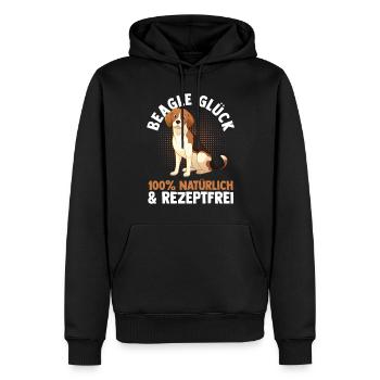 Hund Beagle - Männer Premium Bio Hoodie - Schwarz - Vorne - Nico (187cm)