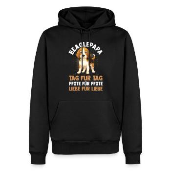 Hund Hundepapa Vater Beaglepapa Beagle - Männer Premium Bio Hoodie - Schwarz - Vorne - Nico (187cm)
