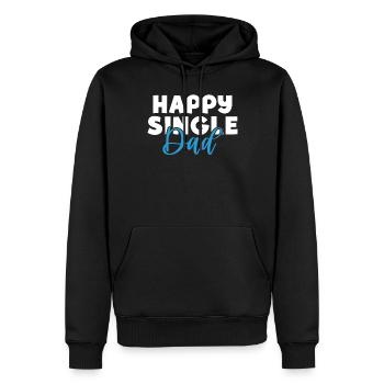 Single Gift - Männer Premium Bio Hoodie - Schwarz - Vorne - Nico (187cm)