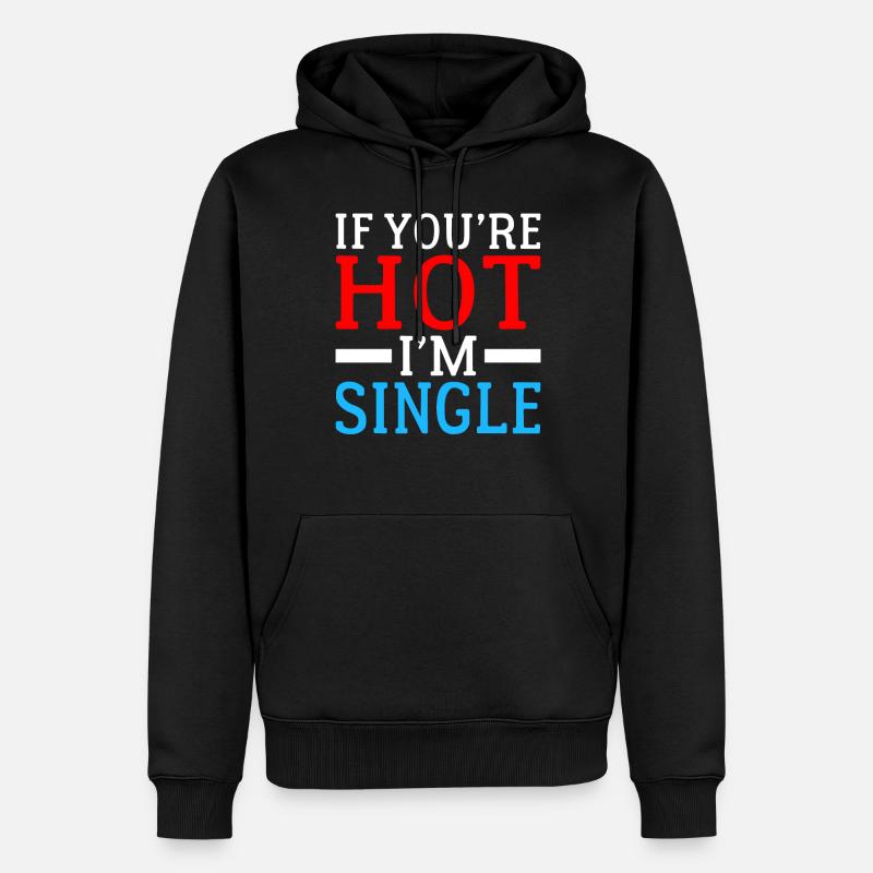 Single Gift - Männer Premium Bio Hoodie - Schwarz
