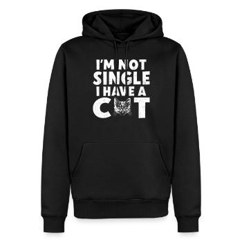 Single Gift - Männer Premium Bio Hoodie - Schwarz - Vorne - Nico (187cm)