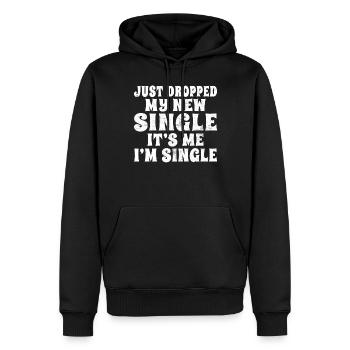 Cadeau unique - Sweat à capuche Premium bio Homme - noir - Devant - Nico (187cm)