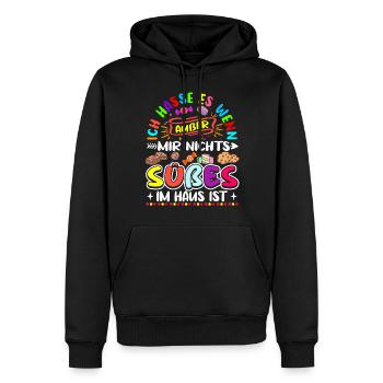Süßigkeiten Liebhaber Spruch Für Eine Naschkatze - Männer Premium Bio Hoodie - Schwarz - Vorne - Nico (187cm)