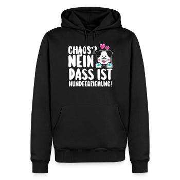 Chien Propriétaire de chien Propriétaire de chien Dresseur de chiens Chiens - Sweat à capuche Premium bio Homme - noir - Devant - Nico (187cm)