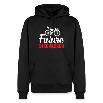 Bikepacking Tout-petit Bébé Bikepacker Future Bikepac - Sweat à capuche Premium bio Homme - noir - Devant - Nico (187cm)