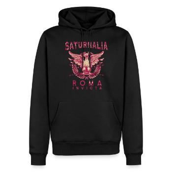 SATURNALIA ROMA INVICTA - Sweat à capuche Premium bio Homme - noir - Devant - Nico (187cm)
