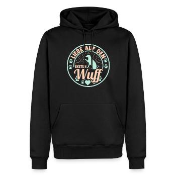 Chien Propriétaire De Chien Propriétaire De Chien Motif Chiens - Sweat à capuche Premium bio Homme - noir - Devant - Nico (187cm)