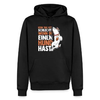 Chien Propriétaire De Chien Propriétaire De Chien Motif Chiens - Sweat à capuche Premium bio Homme - noir - Devant - Nico (187cm)