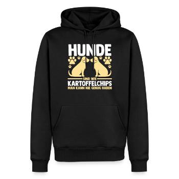 Chien Propriétaire De Chien Propriétaire De Chien Motif Chiens - Sweat à capuche Premium bio Homme - noir - Devant - Nico (187cm)