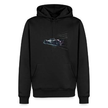 „zeit Für Sim Racing“ Sim Racer - Männer Premium Bio Hoodie - Schwarz - Vorne - Nico (187cm)