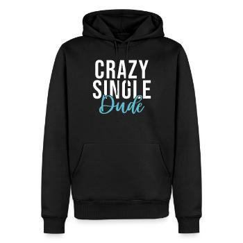 Single Gift - Männer Premium Bio Hoodie - Schwarz - Vorne - Nico (187cm)