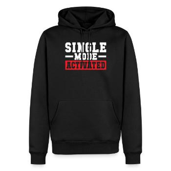 Cadeau unique - Sweat à capuche Premium bio Homme - noir - Devant - Nico (187cm)