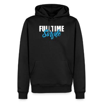 Single Gift - Männer Premium Bio Hoodie - Schwarz - Vorne - Nico (187cm)