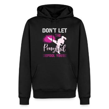 Karate Girl Martial Arts Women Karate Kick - Männer Premium Bio Hoodie - Schwarz - Vorne - Nico (187cm)