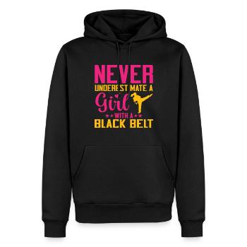 Karate Girl Martial Arts Women Karate Kick - Männer Premium Bio Hoodie - Schwarz - Vorne - Nico (187cm)